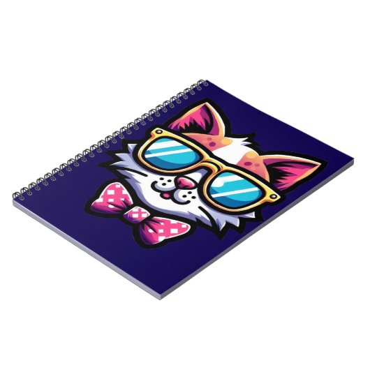 Cool Cat Notebook – Fun & Stylish Stationery Notitieboek (Linkerzijde)