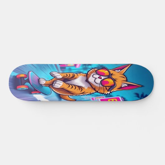 Cool Cat on Wheels Edition 3 Persoonlijk Skateboard (Horizontaal)