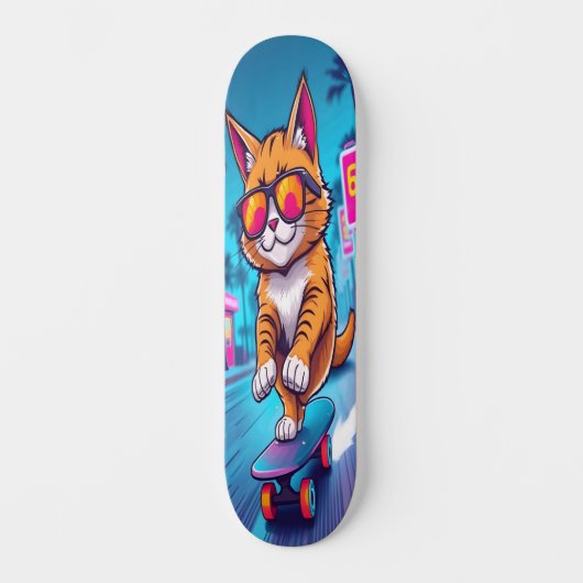 Cool Cat on Wheels Edition 3 Persoonlijk Skateboard (Voorkant)