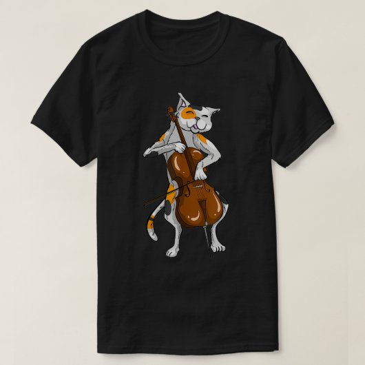 Cool Cat Palling Cello Funny Kitten Instrument Pl T-shirt (Design voorkant)