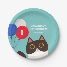 Cool Cat Party Ballon Kids Verjaardag Papieren Bordje