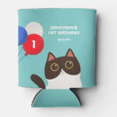 Cool Cat Party Balloon Kids Birthday Blikjeskoeler (Voorkant)