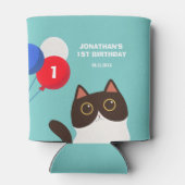 Cool Cat Party Balloon Kids Birthday Blikjeskoeler (Achterkant)