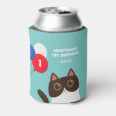 Cool Cat Party Balloon Kids Birthday Blikjeskoeler (Blikje Achterkant)