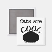 Cool Cat Paw Print Magneet (Voorkant / Achterkant)