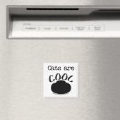 Cool Cat Paw Print Magneet (Insitu (Vaatwasser))