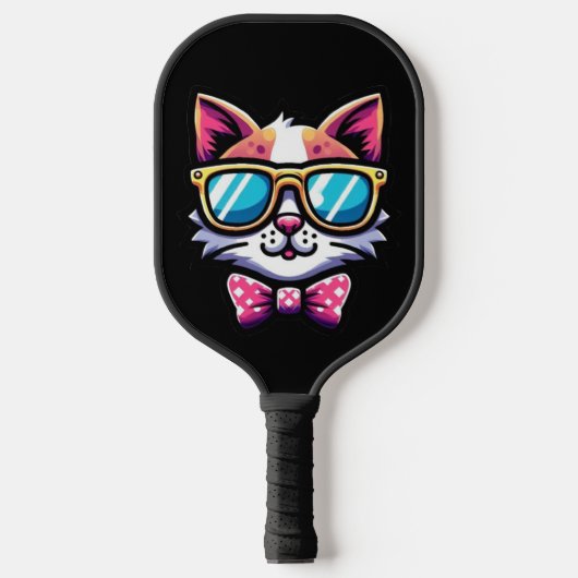 Cool Cat Pickleball Paddle – Quirky Sports Gear (Voorkant)