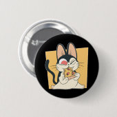 Cool Cat Pizza Liefhebber Design Ronde Button 5,7 Cm (Voorkant /achterkant)