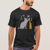 Cool cat plays a saxophone  saxophone t-shirt (Voorkant)