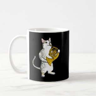 Cool Cat Plays French Horn Musician Orchestra Mu Koffiemok