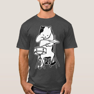 Cool Cat Plays Jazz op Drums T-shirt