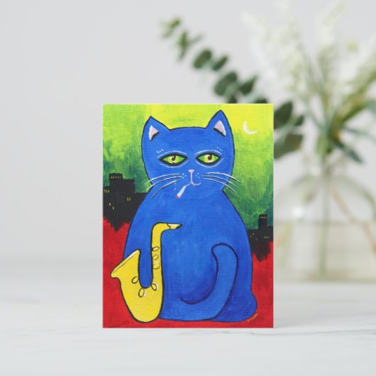 Cool Cat Post Card Briefkaart (Staand voorkant)