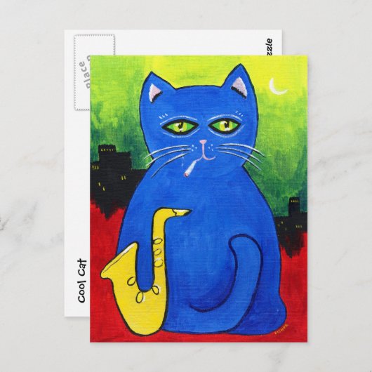 Cool Cat Post Card Briefkaart (Voorkant / Achterkant)