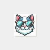 Cool Cat Post-it® Notes – Stylish Feline Memo Pads (Voorkant)