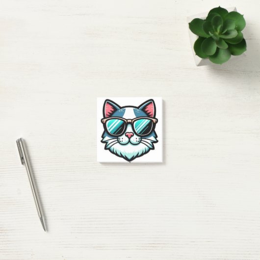 Cool Cat Post-it® Notes – Stylish Feline Memo Pads (Kantoor)