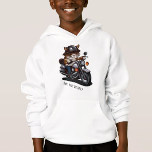 Cool Cat Riding Motorcycle Ben je klaar?