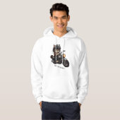 Cool Cat Riding Motorcycle Ben je klaar? Hoodie (Voorkant volledig)
