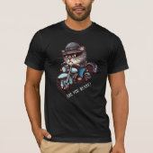 Cool Cat Riding Motorcycle Ben je klaar? T-shirt (Voorkant)