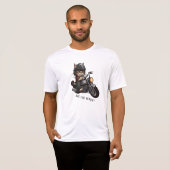 Cool Cat Riding Motorcycle Ben je klaar? T-shirt (Voorkant volledig)