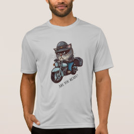 Cool Cat Riding Motorcycle Ben je klaar? T-shirt
