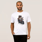 Cool Cat Riding Motorcycle Ben je klaar? T-shirt (Voorkant volledig)