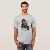 Cool Cat Riding Motorcycle Ben je klaar? T-shirt (Voorkant volledig)
