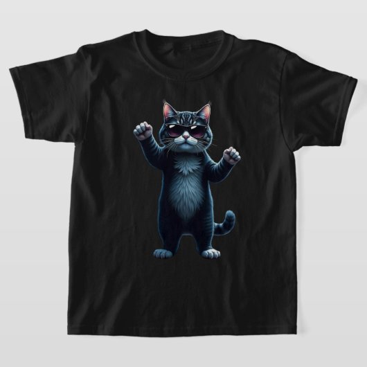 Cool Cat Rock Dancer T-shirt | Grappig Dieren Muzi (Laagn)