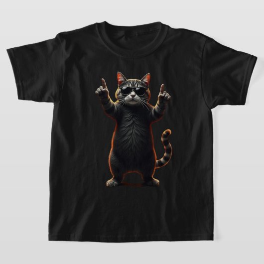 Cool Cat Rock Dancer T-shirt | Grappig Dieren Muzi (Laagn)