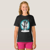 Cool Cat Rock Dancer T-shirt | Grappig Dieren Muzi (Voorkant volledig)