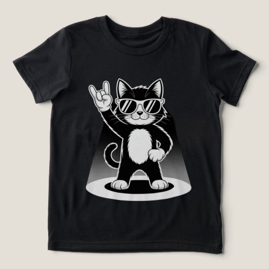 Cool Cat Rock Dancer T-shirt | Grappig Dieren Muzi (Design voorkant)