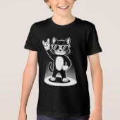 Cool Cat Rock Dancer T-shirt | Grappig Dieren Muzi (Voorkant)