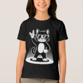 Cool Cat Rock Dancer T-shirt | Grappig Dieren Muzi (Voorkant)