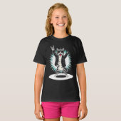 Cool Cat Rock Dancer T-shirt | Grappig Dierlijke M (Voorkant volledig)