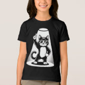 Cool Cat Rock Dancer T-shirt | Grappig Dierlijke M (Voorkant)