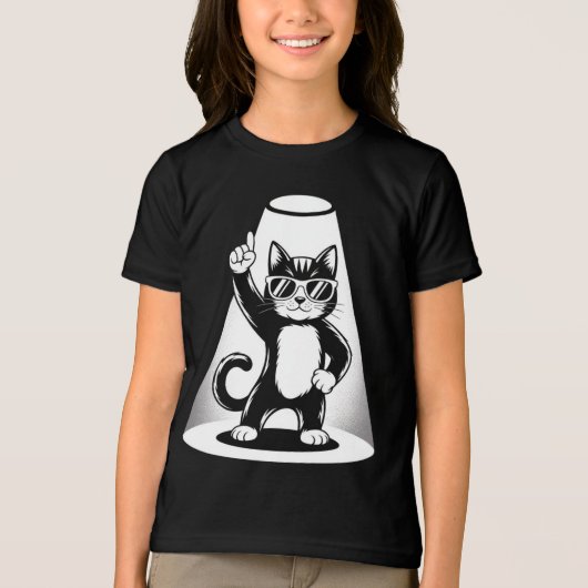 Cool Cat Rock Dancer T-shirt | Grappig Dierlijke M (Voorkant)