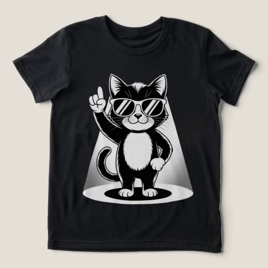 Cool Cat Rock Dancer T-shirt | Grappig Dierlijke M (Design voorkant)