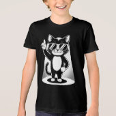 Cool Cat Rock Dancer T-shirt | Grappig Dierlijke M (Voorkant)