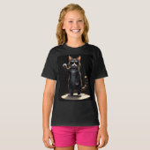 Cool Cat Rock Dancer T-shirt | Grappig Dierlijke M (Voorkant volledig)