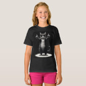 Cool Cat Rock Dancer T-shirt | Grappig Dierlijke M (Voorkant volledig)