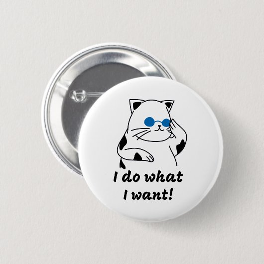 COOL CAT RONDE BUTTON 5,7 CM (Voorkant /achterkant)