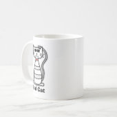 Cool Cat schattige cartoon kat met zonnebrillen Koffiemok (Voorkant links)