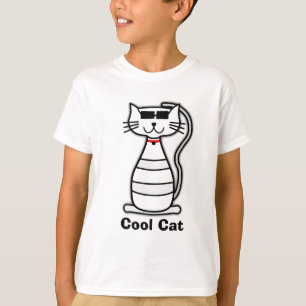 Cool Cat schattige cartoon kat met zonnebrillen T-shirt