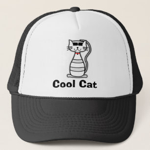 Cool Cat schattige cartoon kat met zonnebrillen Trucker Pet