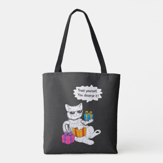 Cool Cat Self-Care Vibes Tote Bag (Achterkant)