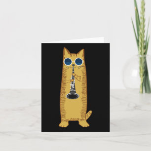 Cool Cat-speelster voor Clarinet Design Hippy Hips Kaart