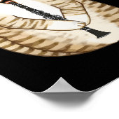 Cool Cat-speelster voor Clarinet Design Hippy Hips Poster (Hoek)