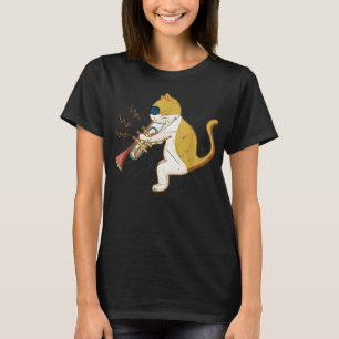 Cool Cat-speelster voor Clarinet Design Hippy Hips T-shirt