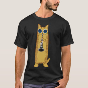 Cool Cat-speelster voor Clarinet Design Hippy Hips T-shirt