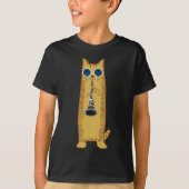 Cool Cat-speelster voor Clarinet Design Hippy Hips T-shirt (Voorkant)