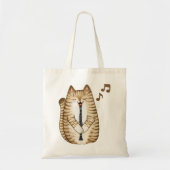 Cool Cat-speelster voor Clarinet Design Hippy Hips Tote Bag (Voorkant)